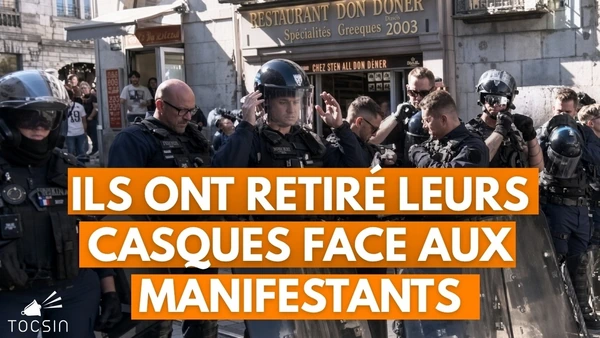 Un commissaire demande à ses policiers de mettre leurs casques à terre - Benhessa/Langlois